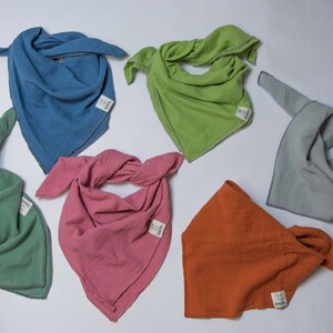 Muslin scarf for children, muslin triangular scarf for children