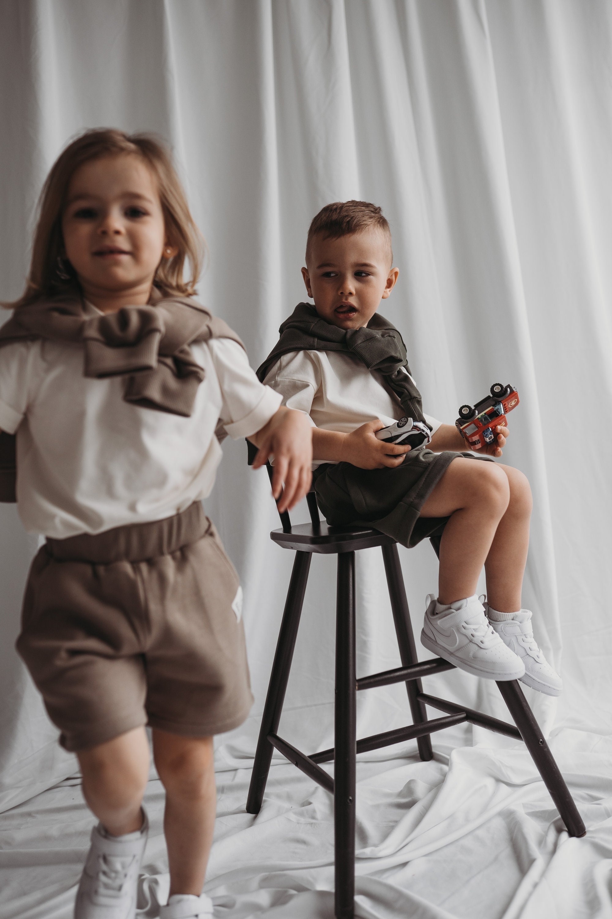 Children's Shorts Unisex, Siblings Suit Partner Look