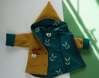 Walk jacket, walk jacket fully lined with organic cotton jersey, baby jacket, children's jacket