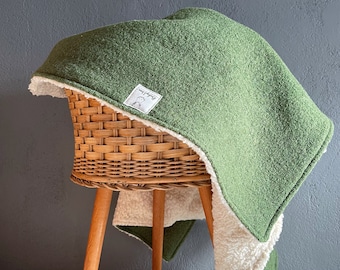 Organic baby blanket, baby wool blanket, cuddly blanket, underlay