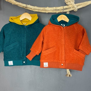 Walk wool jacket, walk wool bomber jacket for children, zip jacket for babies and children