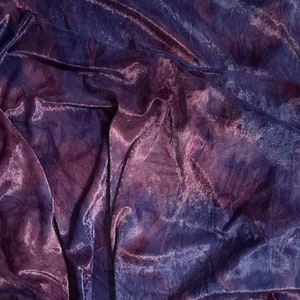 Deep Purple Blue Crushed Panne Velvet (F34)