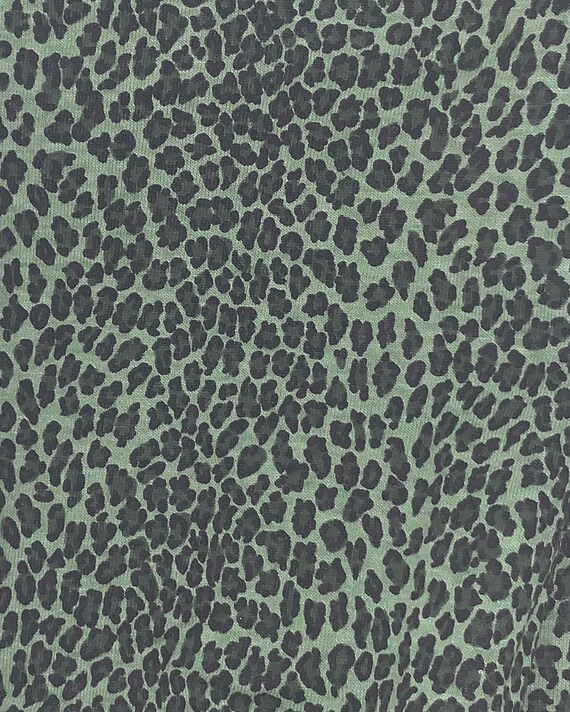 Schumacher Fabric by the yard: Iconic Leopard, Green