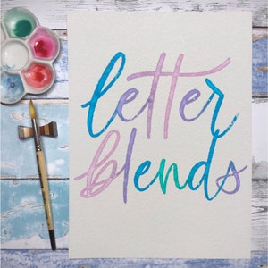 the &quot;letter blends&quot; procreate brush pack for iPad