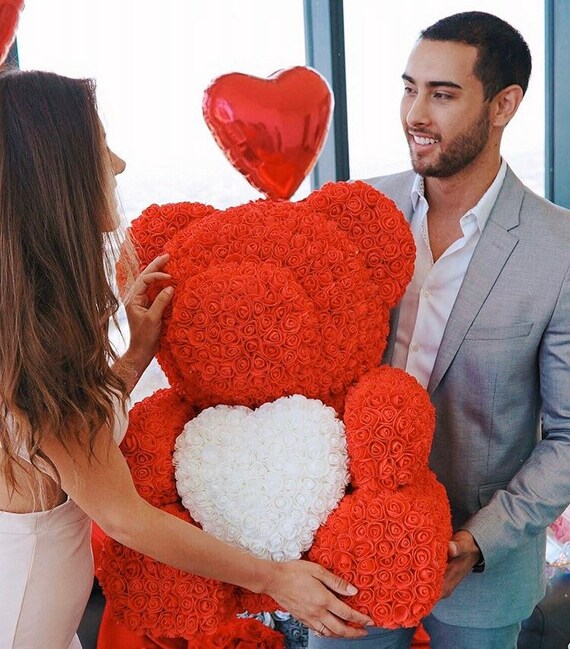 giant rose teddy bear