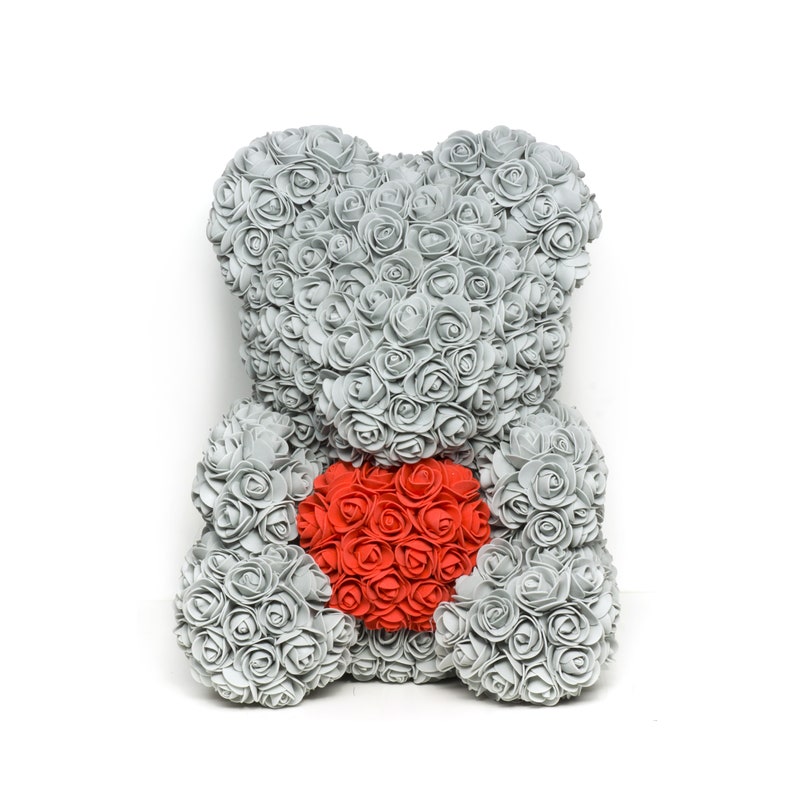 flower bear with heart