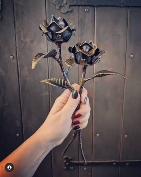 Forged Steel Rose - Etsy