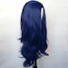 Blue Long Wig Synthetic Wigs for Women Straight Heat Resistant Fiber Hair Colorful Wavy Wig