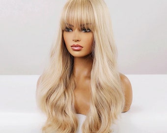 Blonde Long Loose Curl Wig Synthetic Heat Resistant Wigs for Women Blonde Wigs