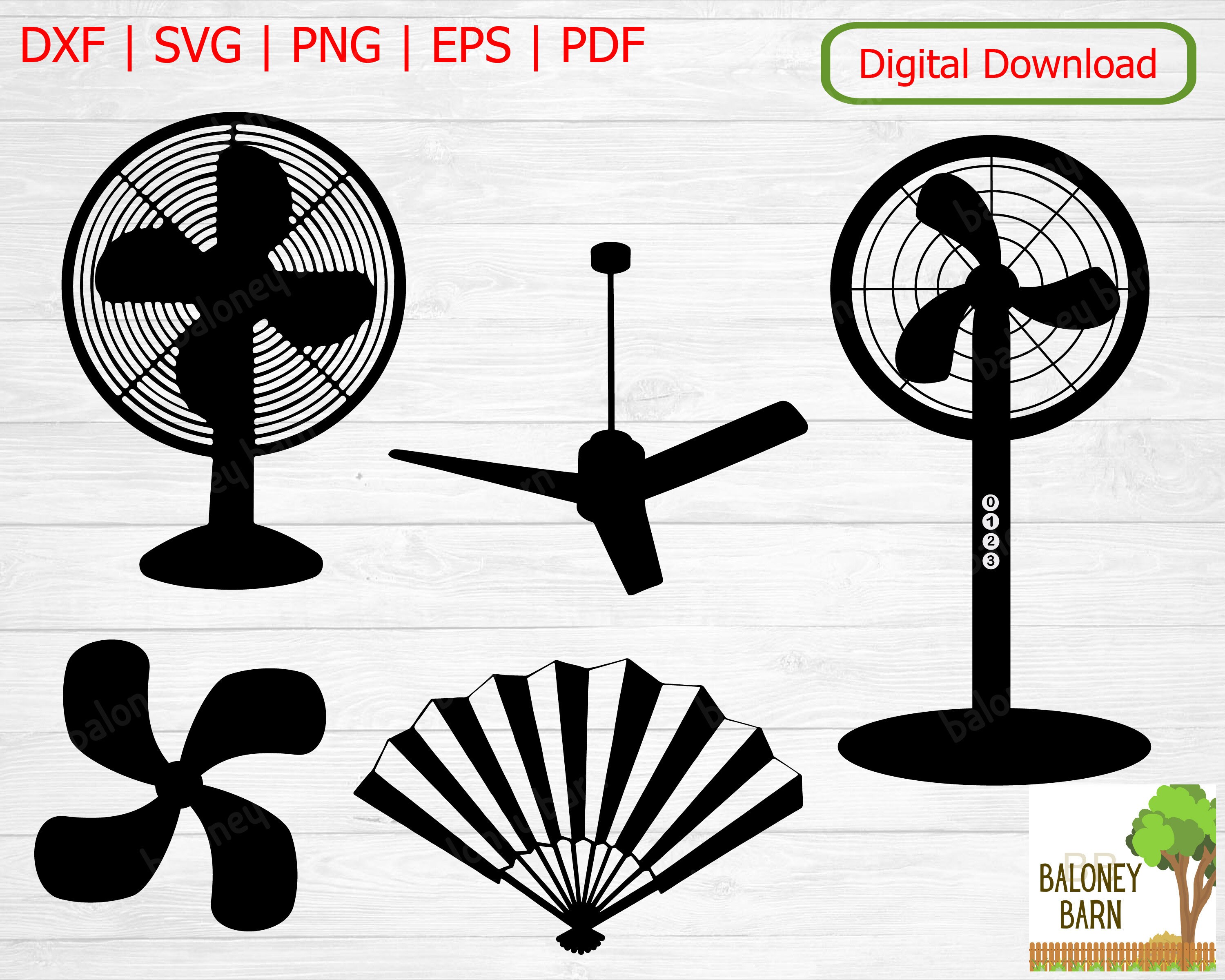 table fan clipart black and white