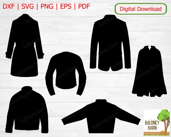 Coat Clipart, Coats SVG, Winter Dinner Jacket, Fall Bomber Jacket, Cape Coat, Parka Outerwear, Man's Coat, Woman's Coat, Digital Download