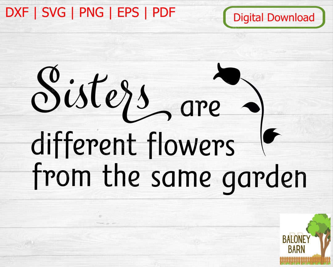 Sisters Are Flowers SVG Sisterly Love Sisters Bonded Best Etsy