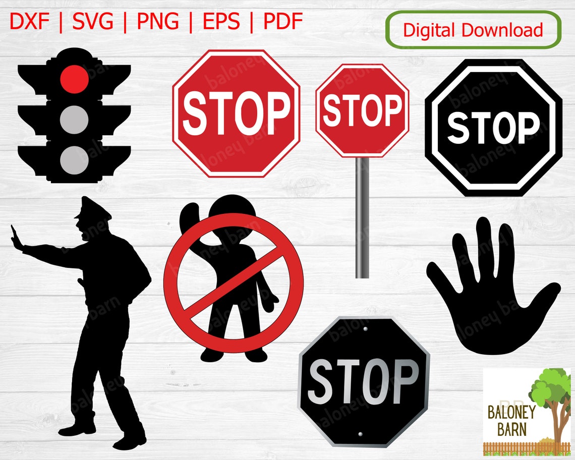 Stop Sign Clipart, Stop SVG, Stop Silhouette, Back Off, Hand Gesture ...