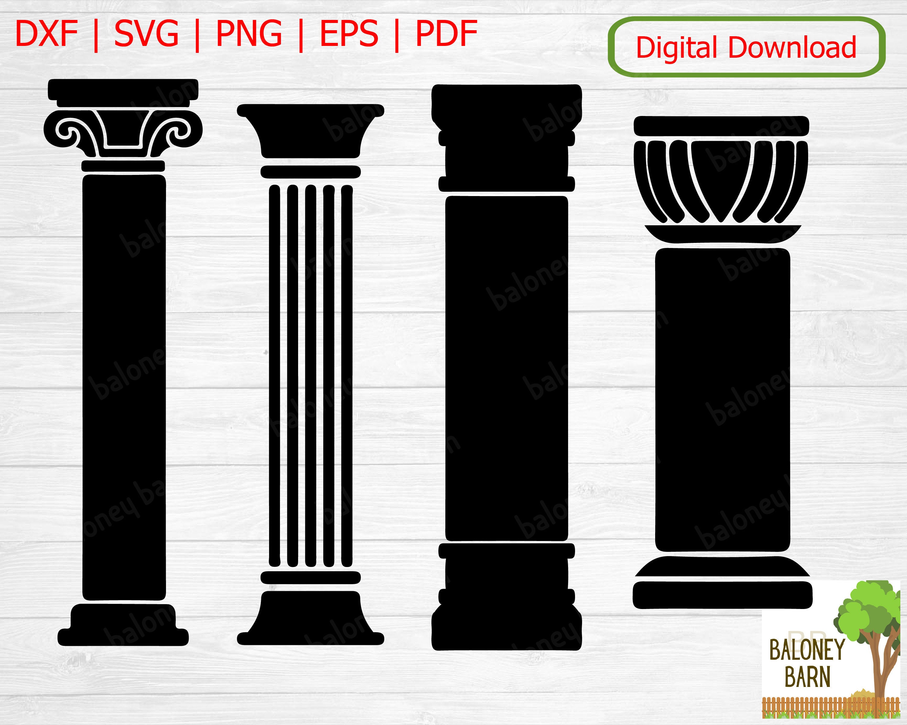 Pillar SVG, Pillar Clipart, Pillar Silhouette, Plant Stand, Column