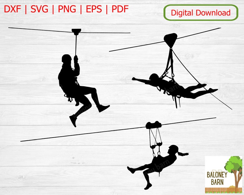 Zip Rider Svg Zipline Clipart, Zip Line SVG, Adventure Silhouette, Sport Sports ...