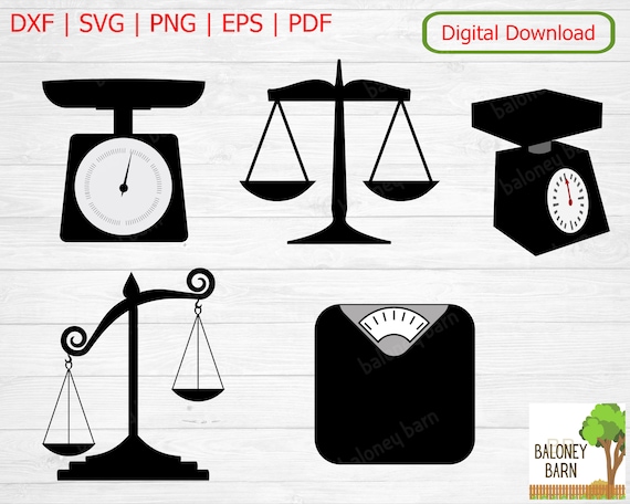 Scales of Justice Svg, Weight Scale Svg, Vector Cut File for