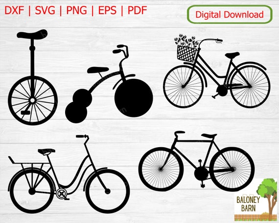 Bike SVG Bicycle Silhouette Bikes Clipart Tricycle Kids