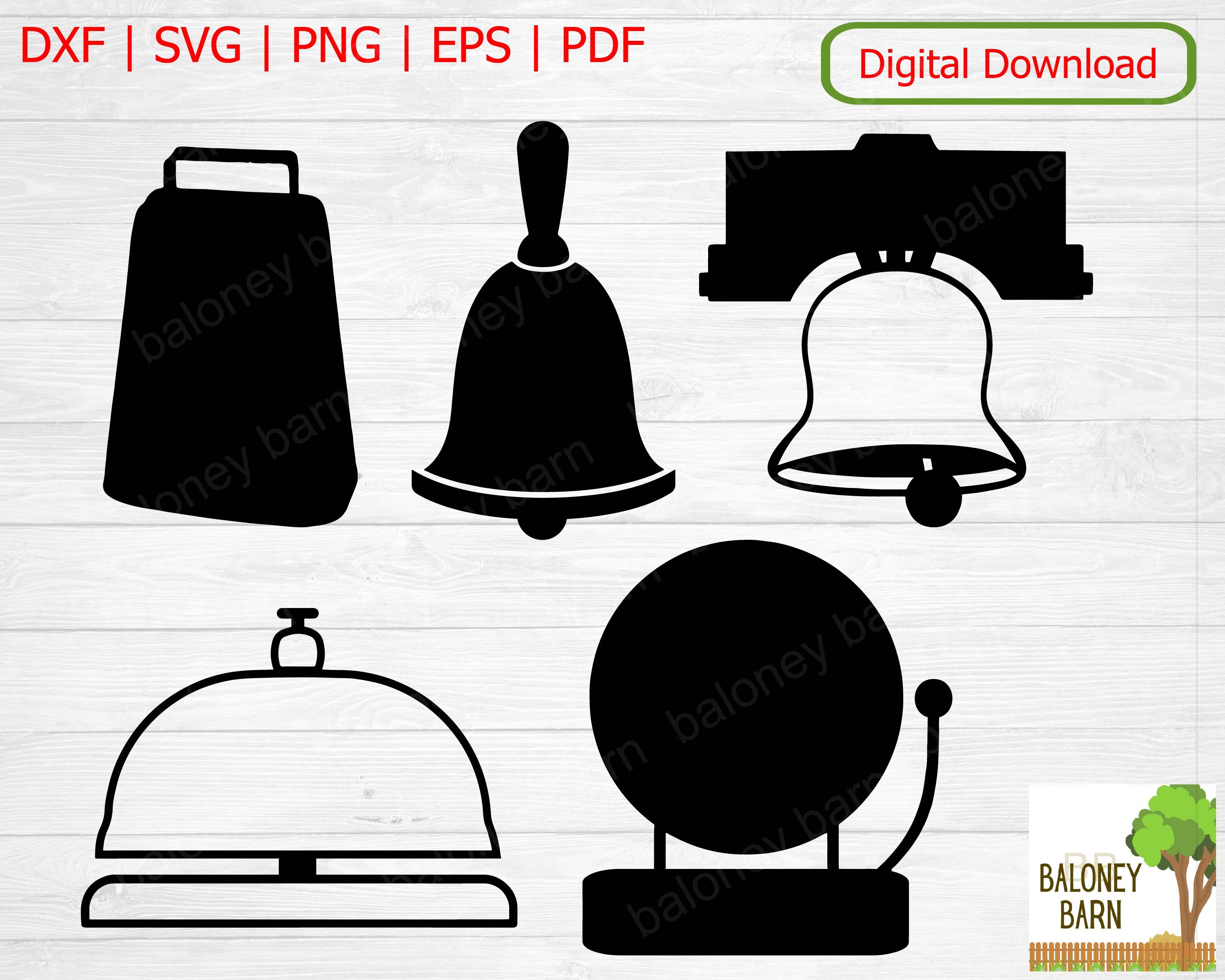 Bell Clipart, Cowbell SVG, Bell Silhouette, Church School, Service ...
