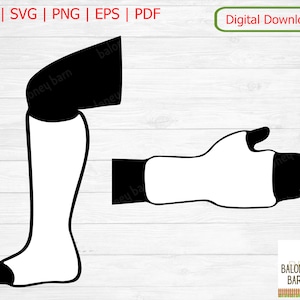 Cast SVG, Fracture Bone, Broken Leg,  Broken Arm, Plaster Cast, Foot Gießen, Cast Clipart, Broken Bone Clipart, Digital Download