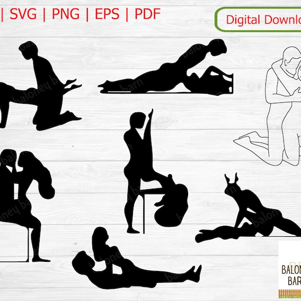 Sex Clipart, Sex Positions SVG, Sexual Silhouette, Sexuality Image, Art of Love, Couple Sex, Sexual Position, Man Woman, Digital Download