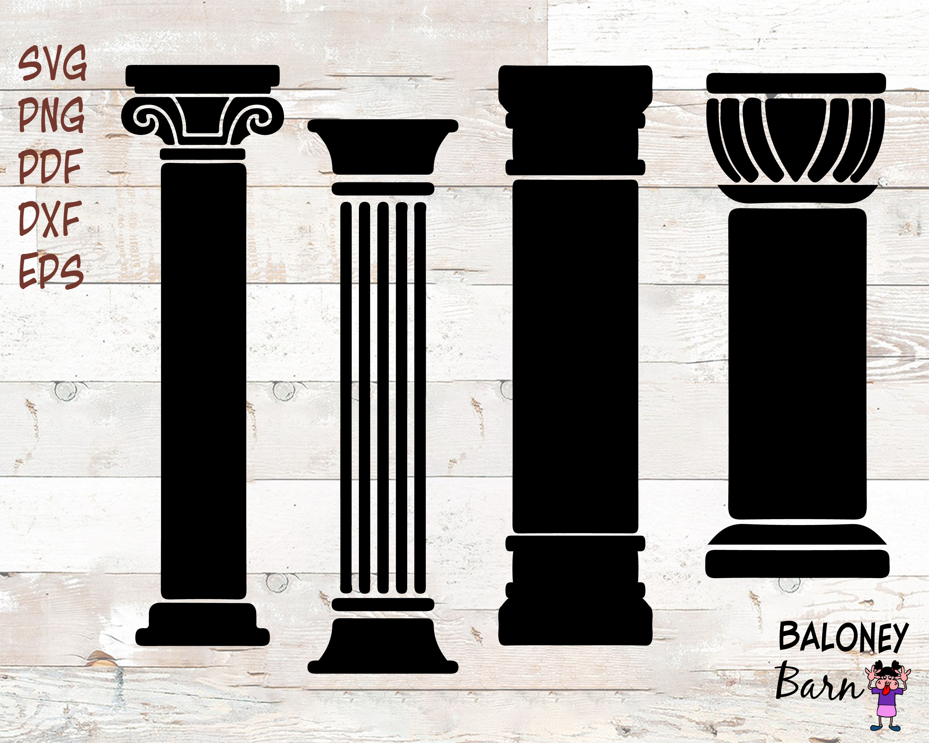 Pillar SVG Pillar Clipart Pillar Silhouette Plant Stand Etsy Canada