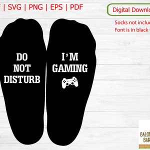 Bitte nicht stören, ich bin Gaming, Gaming-Socken, Socken für Gamer, spielsüchtig, Gamer-Geschenk, Neuheitssocken, Videospielsocken, digitaler Download