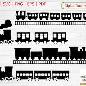 Imágenes prediseñadas de trenes, SVG de trenes, silueta de locomotora, vías de tren, tren de vapor, calcomanía de tren, vehículo Zug, tren ferroviario, descarga digital