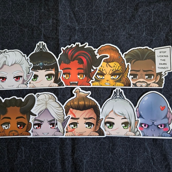 BG3 Peeker Stickers 3"