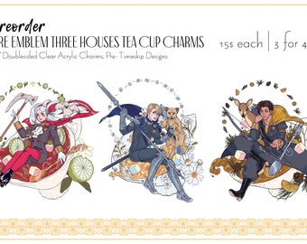 Fire Emblem Drei Häuser: 3.5&quot;Teetassen Charms