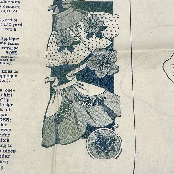 Apron Pattern - Laura Wheeler Design - Vintage Embroidery and Transfer Sewing Project