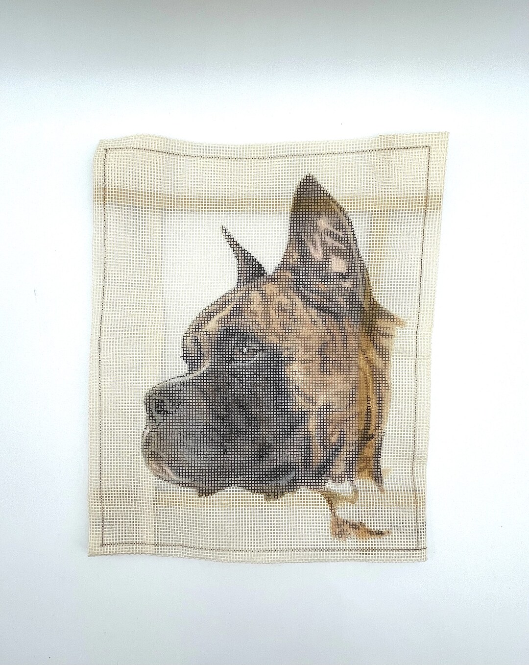 Dog Needlepoint, Boxer Needlepoint Canvas, Dog Pattern, Vintage Boxer