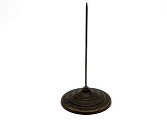 Receipt Spike, Cast Iron, Marked Jumbo, 8" Size, Christmas Tree Topper Display