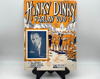 Vintage Sheet Music - Hinky Dinky Parley Voo by Al Dubin