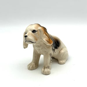 Spaniel Dog Figurine, Made in Japan, Vintage Tchotchke