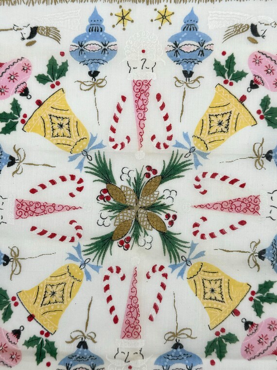 Christmas Handkerchief, Vintage Holiday Hankie, C… - image 7