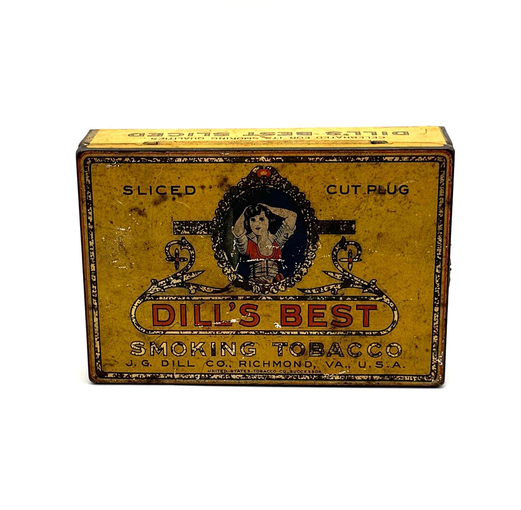 dill's best tobacco tin Dill's Best Smoking Tobacco, Collectible Tin, Vintage Tobacciana, J G Dill  Company, Richmond Virginia