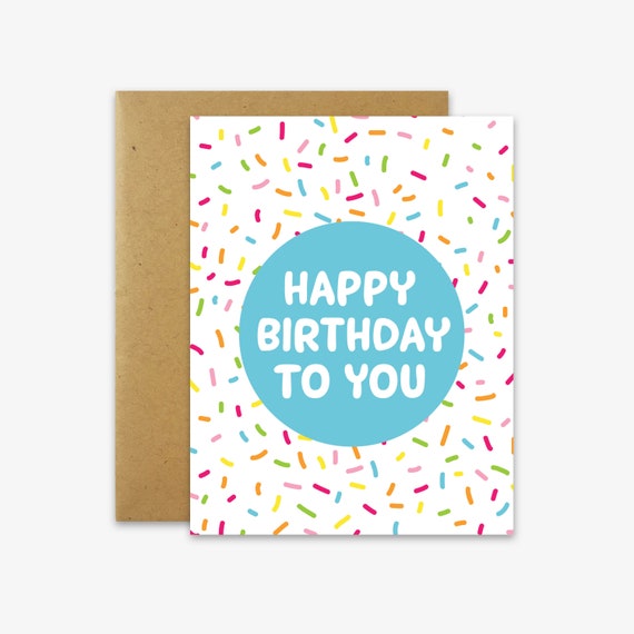 Birthday Card Happy Birthday To You | Etsy