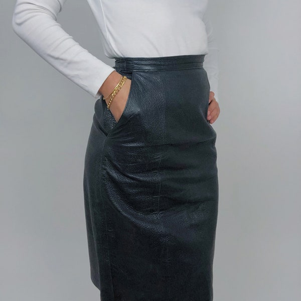 Leather Skirt - Etsy