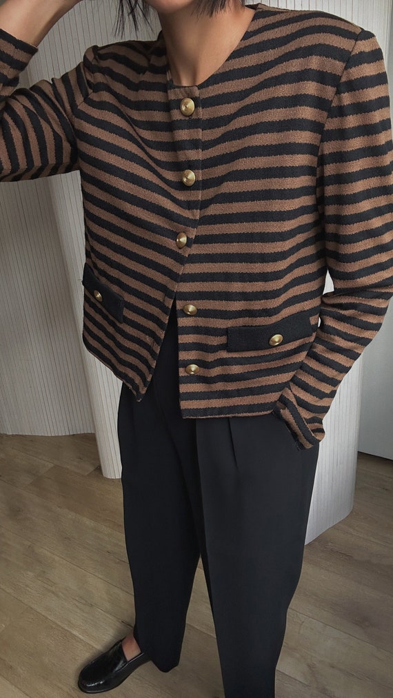 Vintage Vintage Cropped Wool Cardigan Jacket | Wo… - image 3