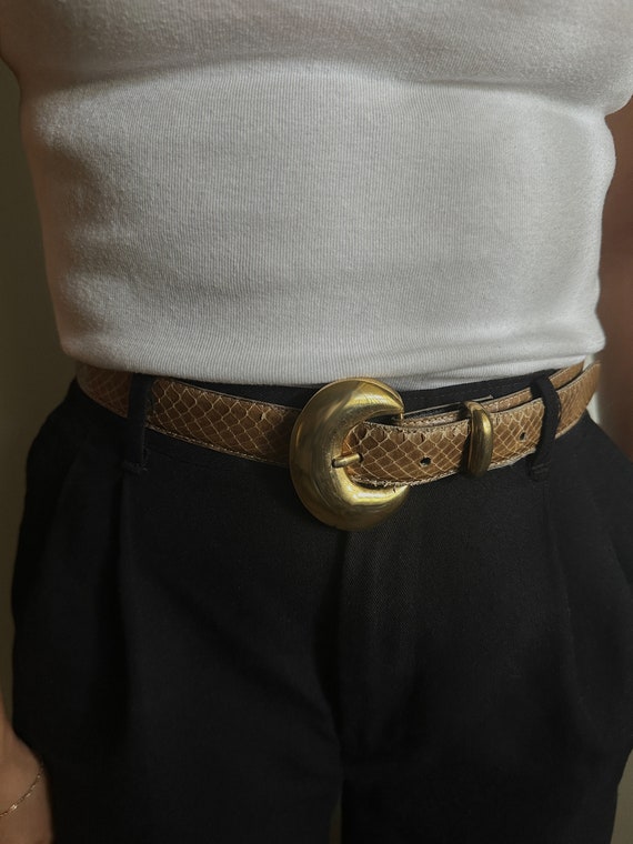 Vintage Genuine Snake Print Belt Vintage 80 main image 4