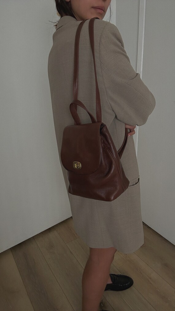 Vintage Brown Leather Backpack | 100% Leather with