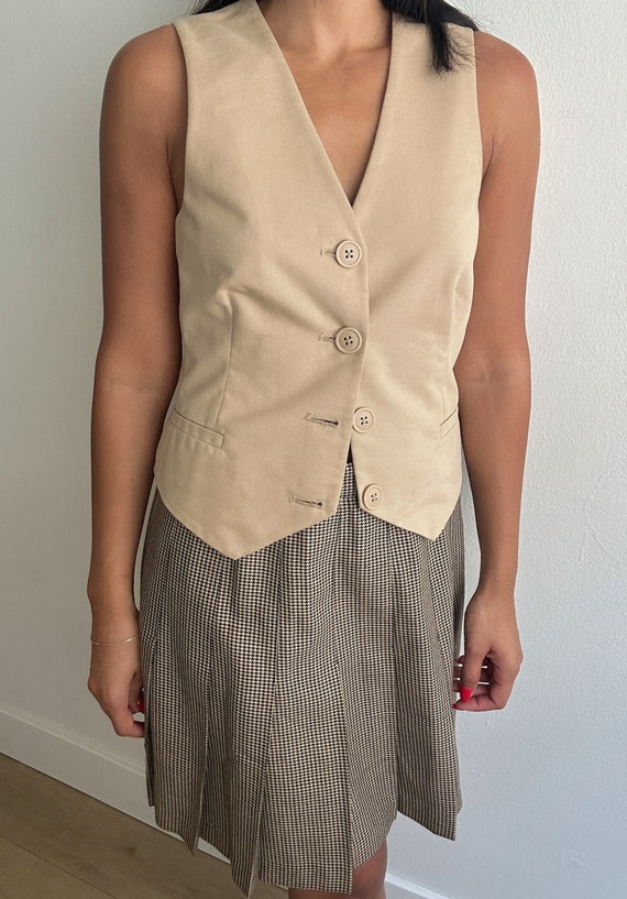 Gorgeous Vintage Khaki Gap Vest  | Made in USA | … - image 5