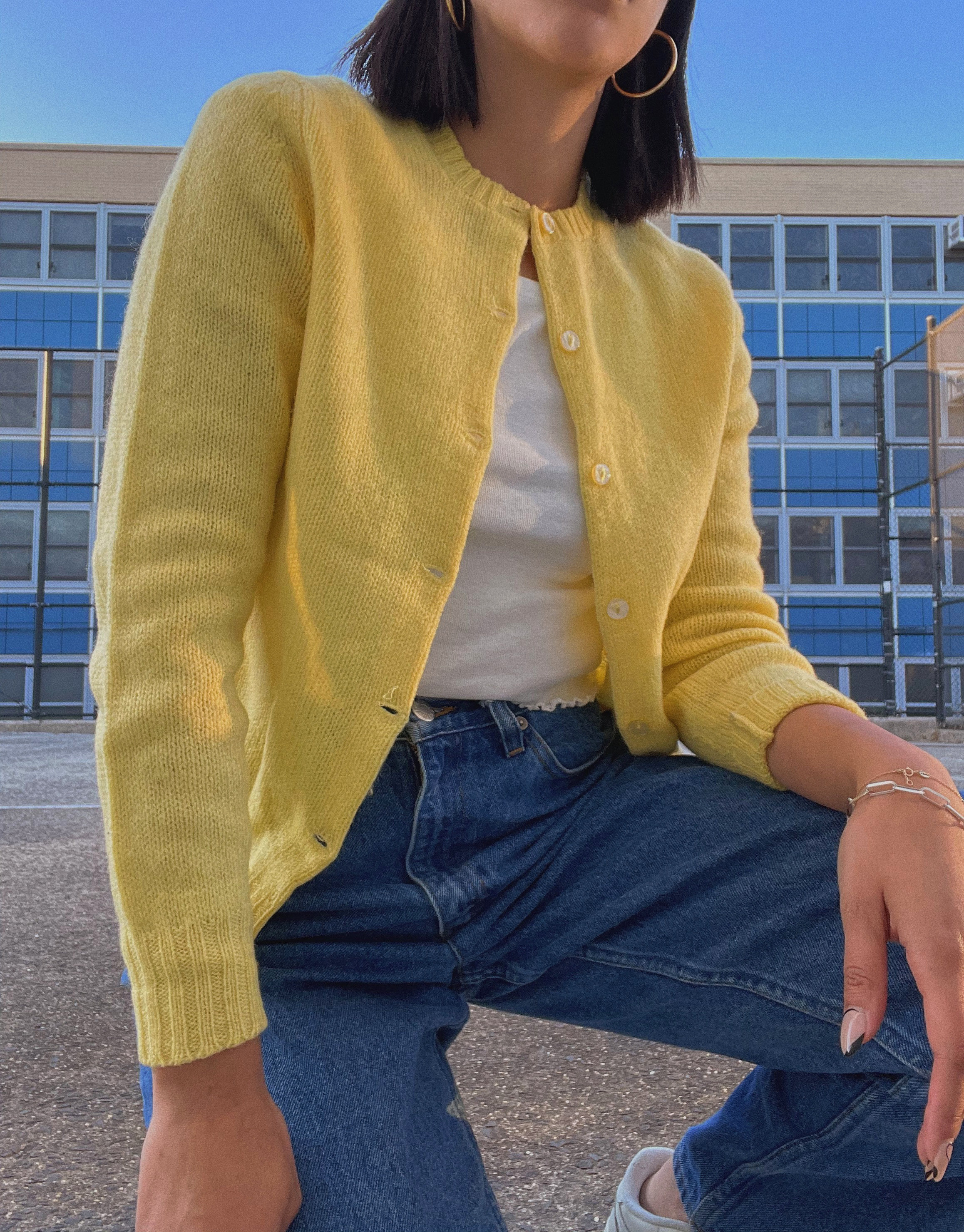 Perfect Vintage Yellow Cardigan Sweater Super Soft 100 New Etsy