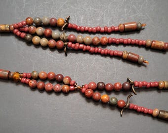 Red Creek Jasper Stones, Tubular Beads, Metal Birds, Juzu Prayer Beads, Nichiren SGI Buddhist, Chanting Beads, Gongyo, LorraineEllison