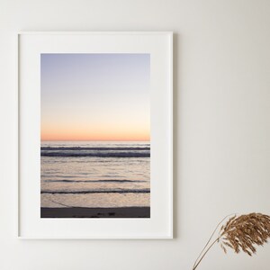 Ocean Sunset Large Fine Art Print, Coastal Beach Photography, Seaside Landscape Photograph, Beach House Home Decor