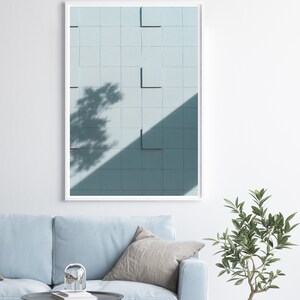 Blue Abstract Framed Fine Art Photograph, Minimalist Wall Decor, Pastel Blue Decor