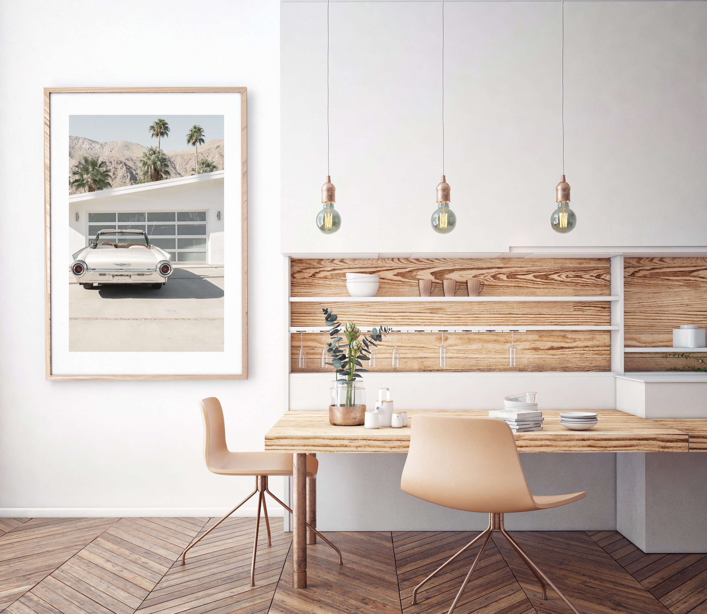 Palm Springs Vintage Car Photograph Retro California - Etsy