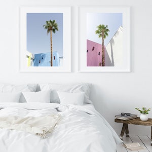 Palm Tree Photograph, Retro Palm Springs California Photography, Desert Architecture Photo, Palm Tree Print