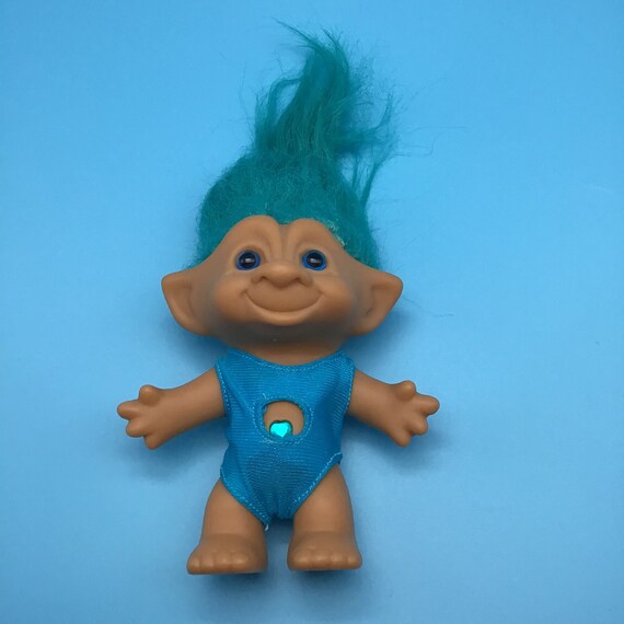 blue hair troll doll