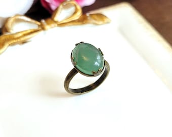 Green Aventurine ring Green Aventurine stone Gemstone ring Boho gemstone ring Natural Aventurine ring Green gemstone ring Gift for her